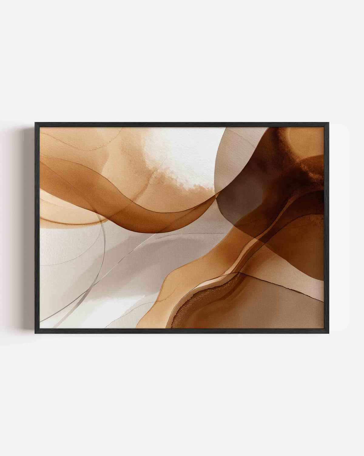Abstracte bruine vormen – abstracte landscape poster als wanddecoratie