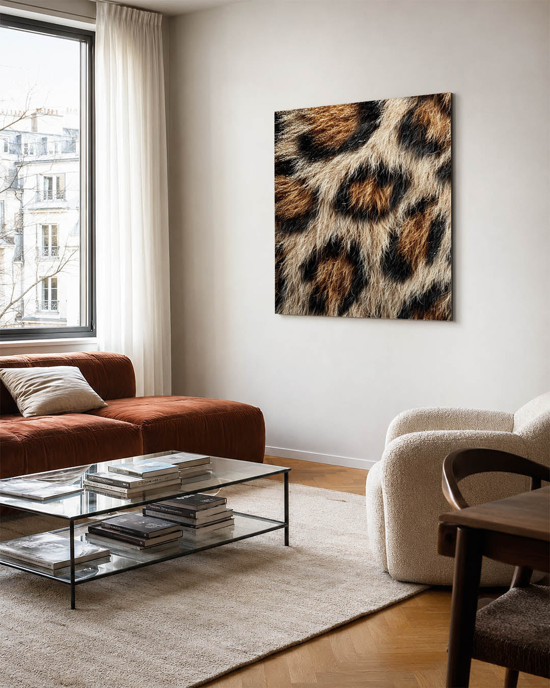 Dierlijke patronen kunstwerk – vierkante wanddecoratie – dit kunstwerk toont een gedetailleerd patroon van vacht met