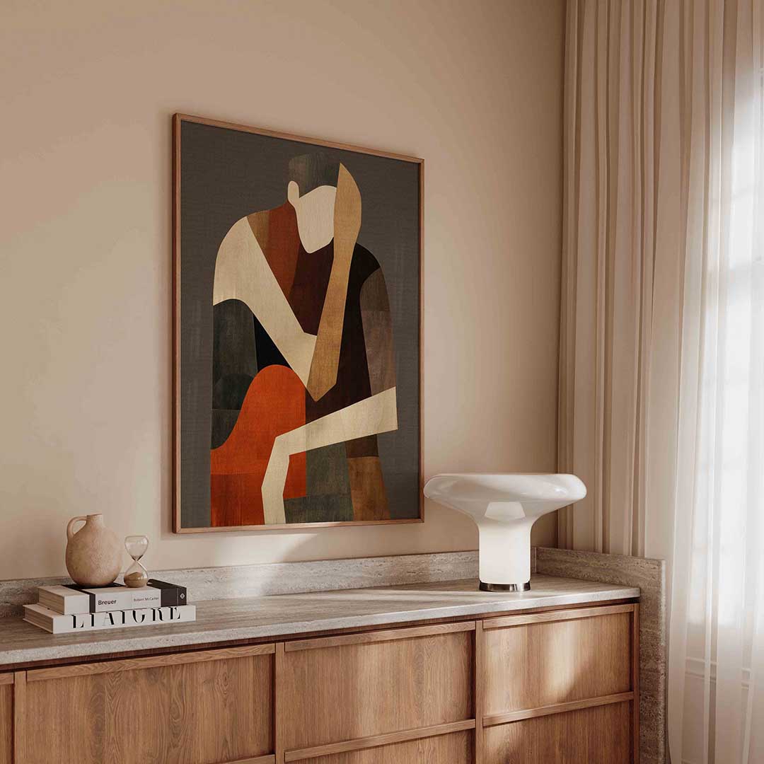 Abstracte figuur – abstracte poster in staand formaat
