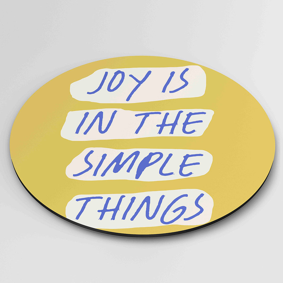 Joy in the simple things – kleurrijke ronde wanddecoratie van WallArtistic