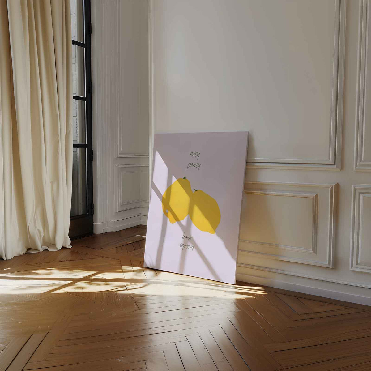 Easy Peasy Lemon Squeezy – staand kunstwerk voor modern interieur