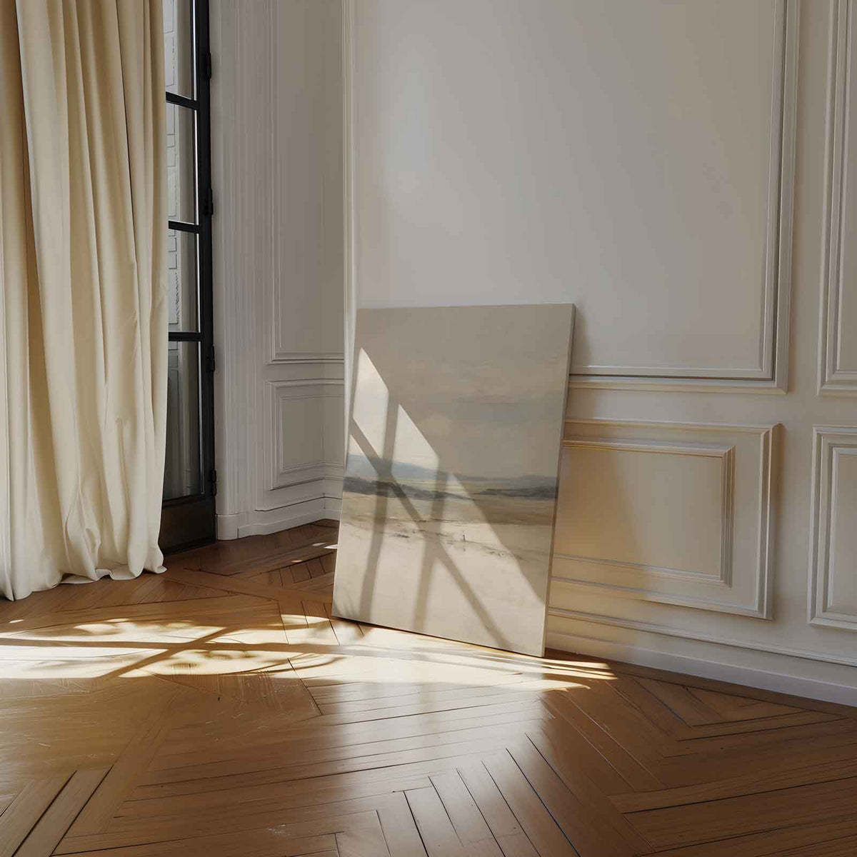 Sereniteit in de Ochtendmist – staand kunstwerk voor modern interieur