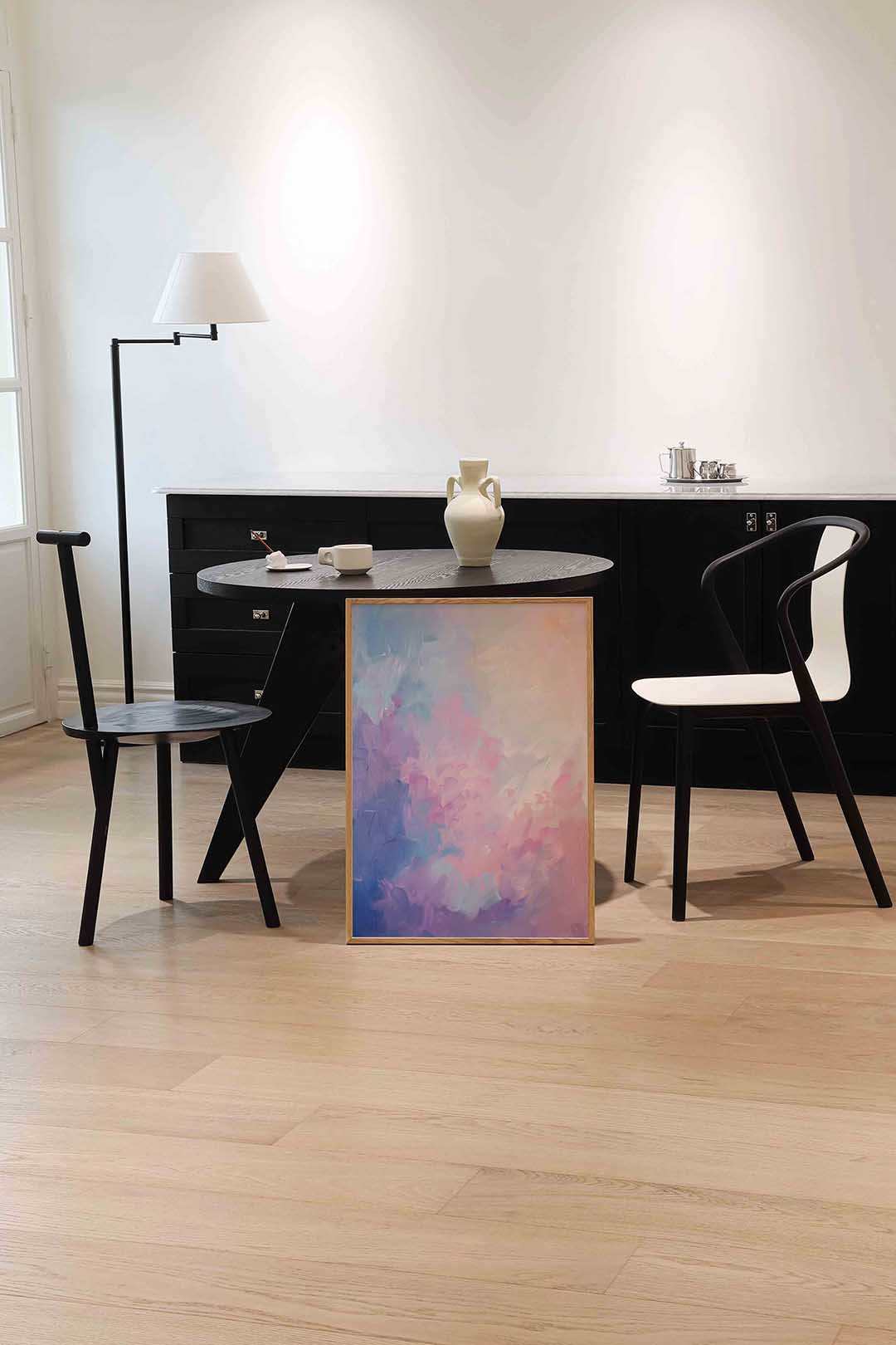 Pastelkleuren abstracte – abstracte wandkunst als portret poster
