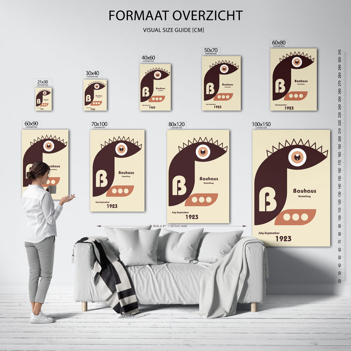 Vorm en balans – geometrische poster in Bauhaus-stijl van WallArtistic