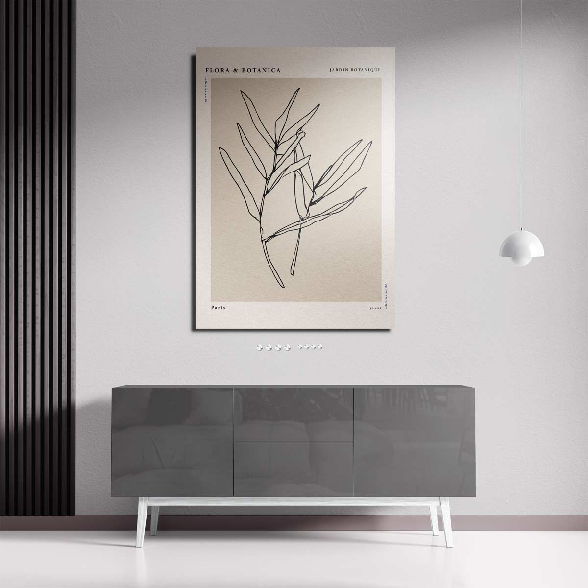 Botanische Schetswandeling – staande wandkunst voor woonkamer of interieur