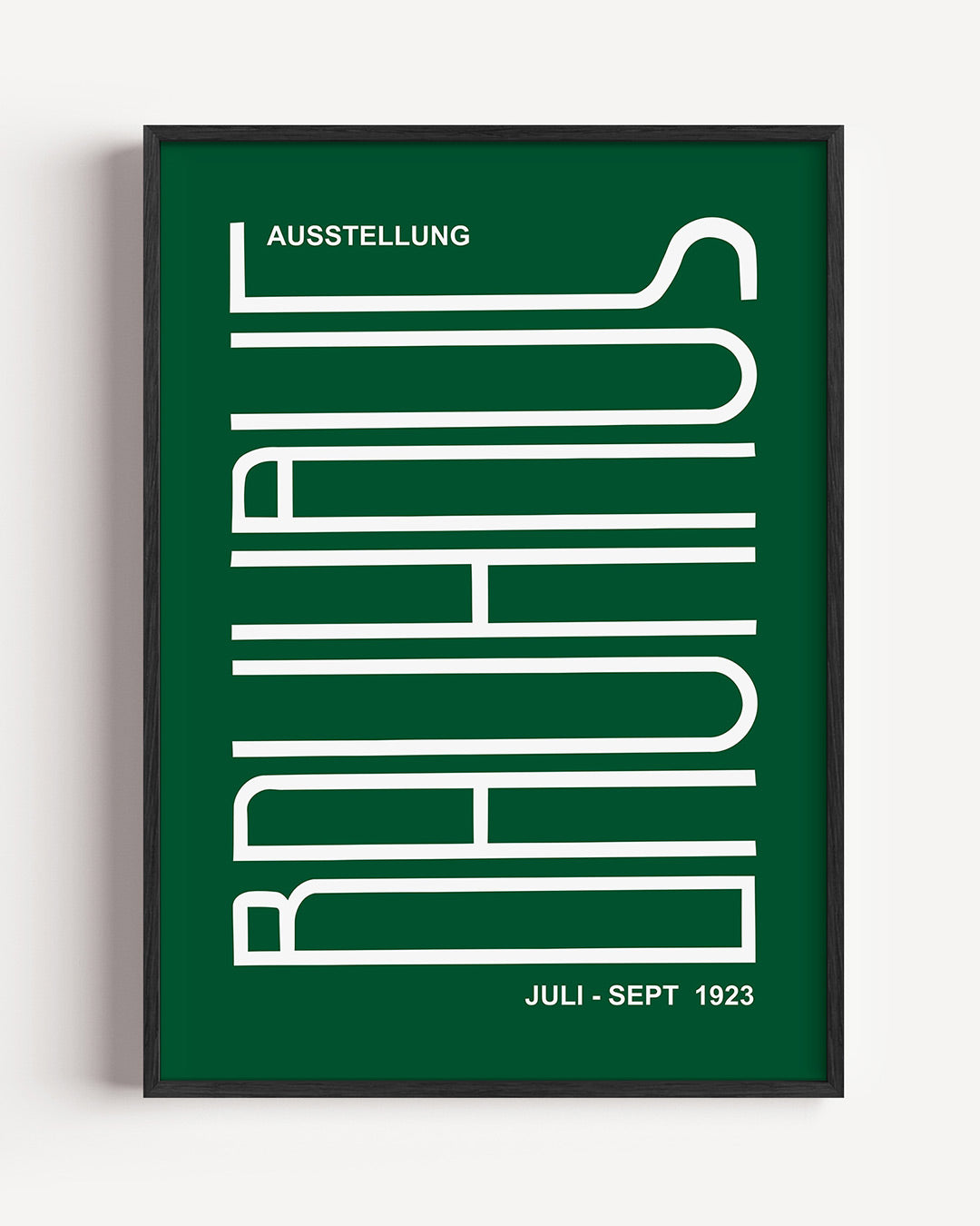 Lijnen en tekst – staande Bauhaus poster als wanddecoratie