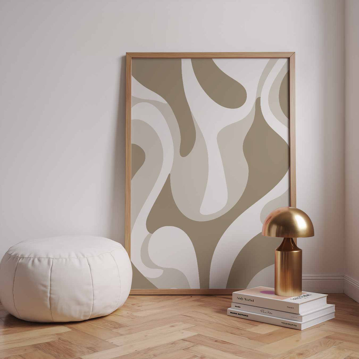 Stijlvolle Abstracte Beweging – staande kleurrijke abstracte wanddecoratie van WallArtistic