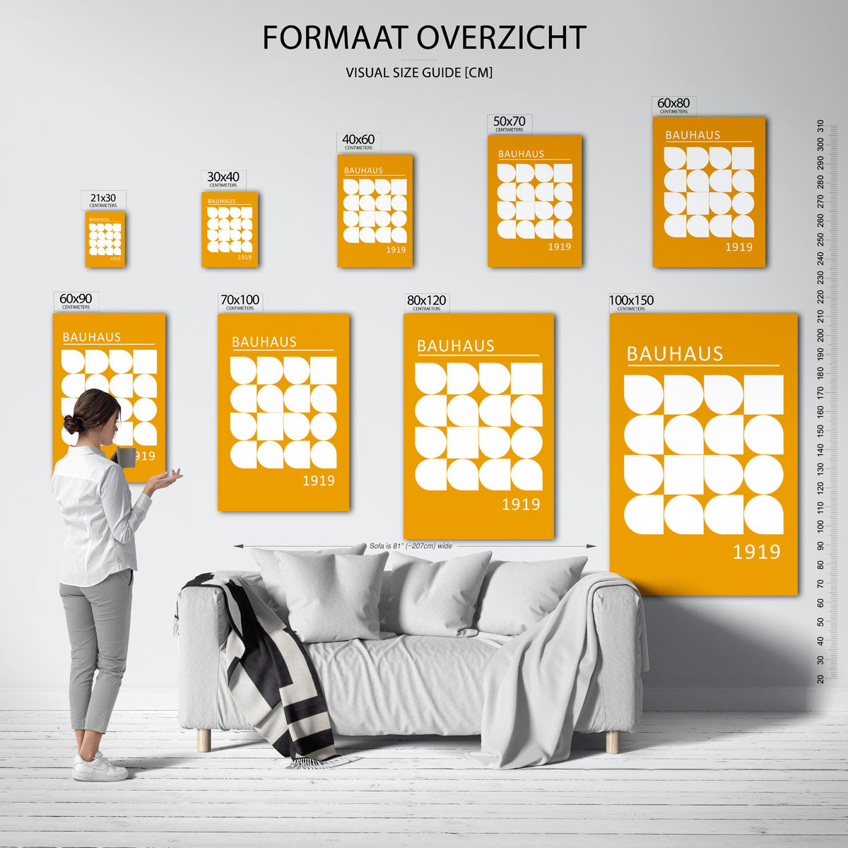 Vorm en kleur – Bauhaus poster als moderne geometrische wanddecoratie