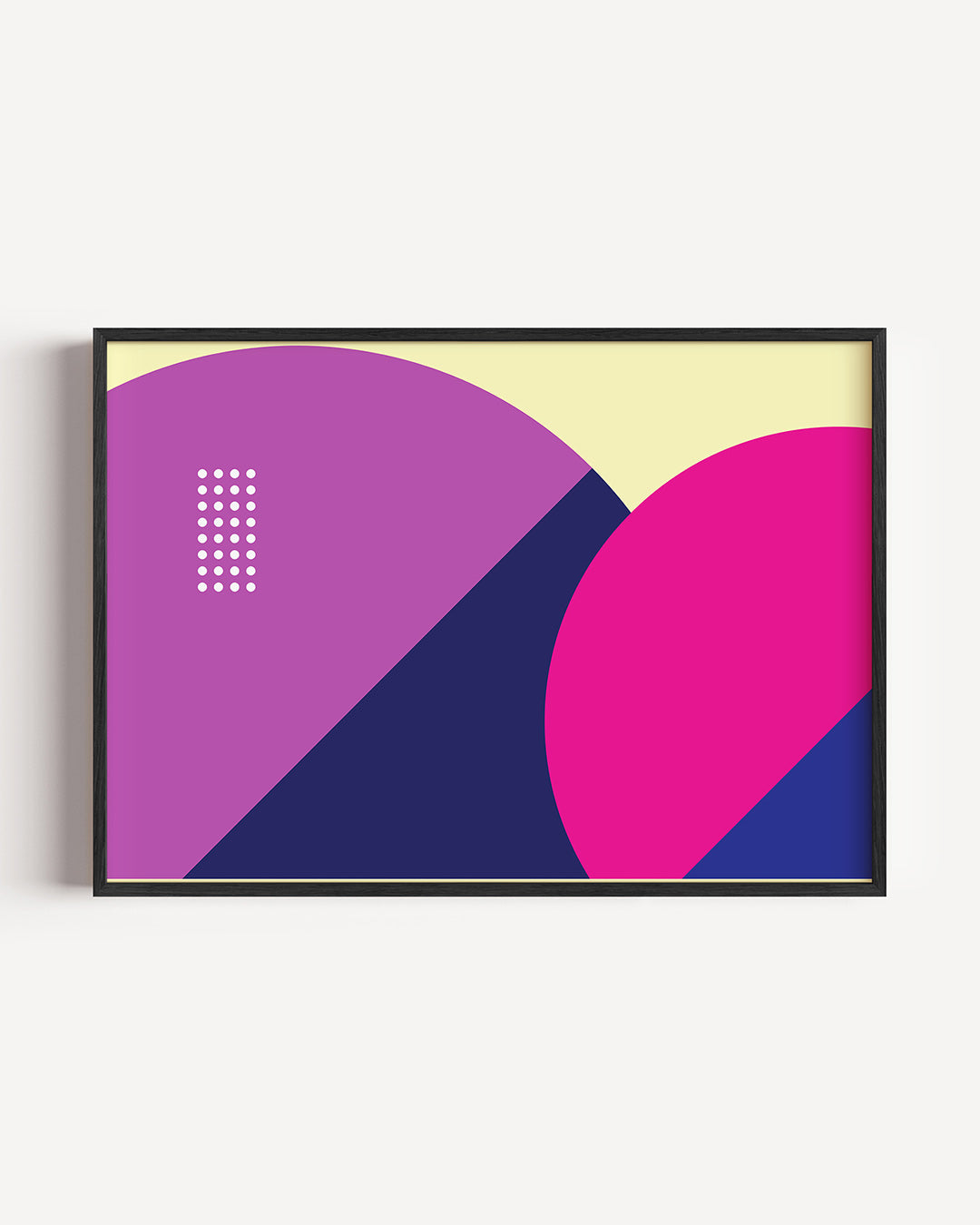 Vormen en vlakkenspel – liggende Bauhaus poster als wanddecoratie