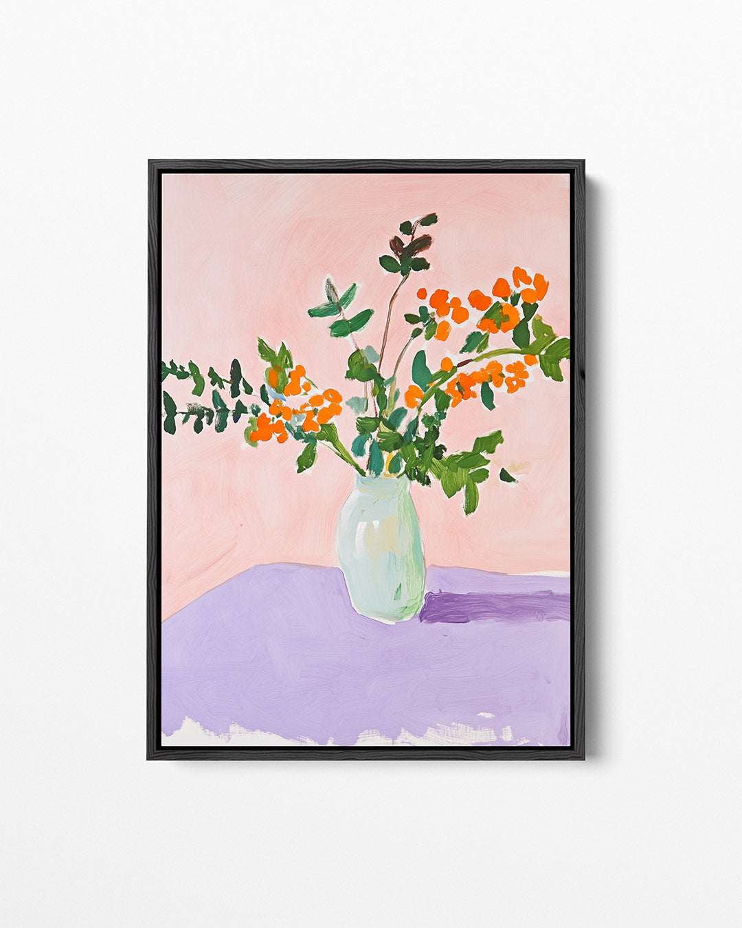 Bloemen in vaas – staand wanddecoratie kunstwerk