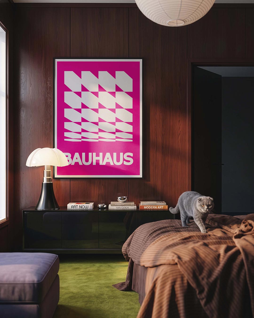 – geometrische Bauhaus poster in staand formaat
