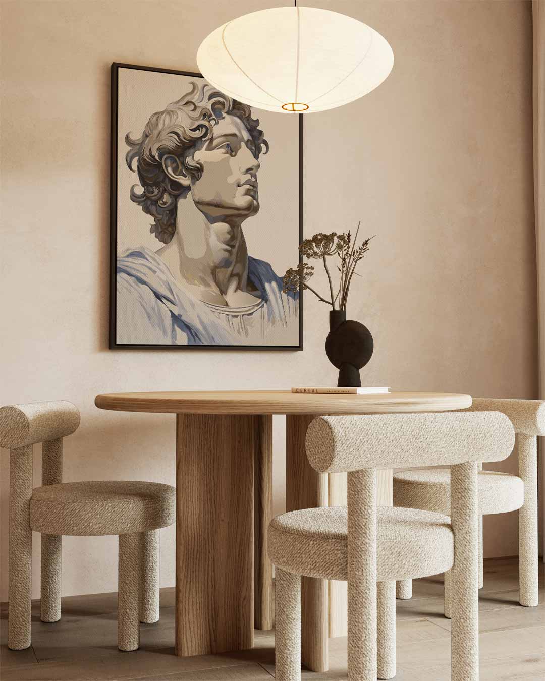 Klassieke Buste Portret – dibond wanddecoratie in staand formaat