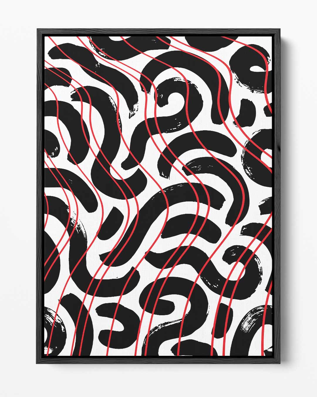 Moderne Abstracte Zebra – portret kunstwerk als wanddecoratie