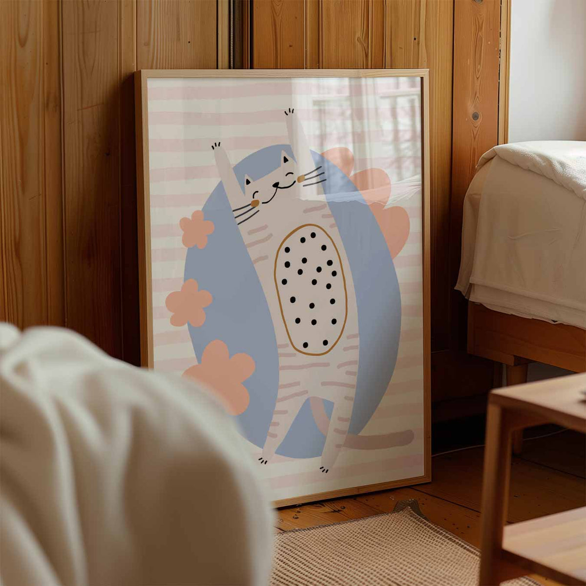 Vrolijke Kattenposter – kinderposter in staand formaat