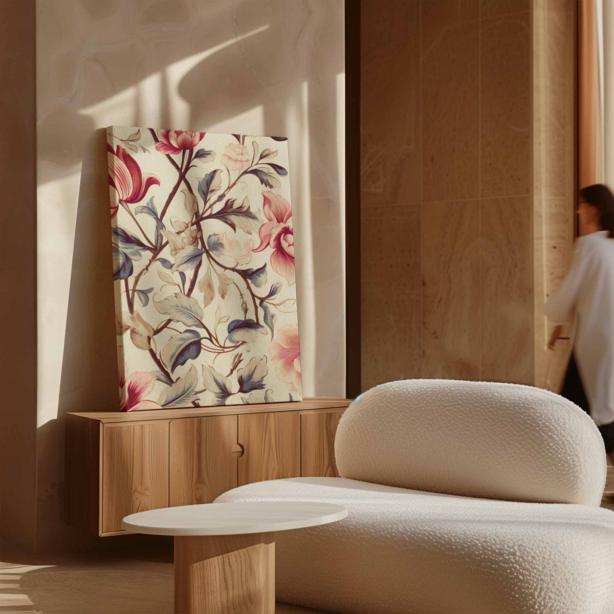 Tijdloze Bloemenpracht – staande wandkunst voor woonkamer of interieur