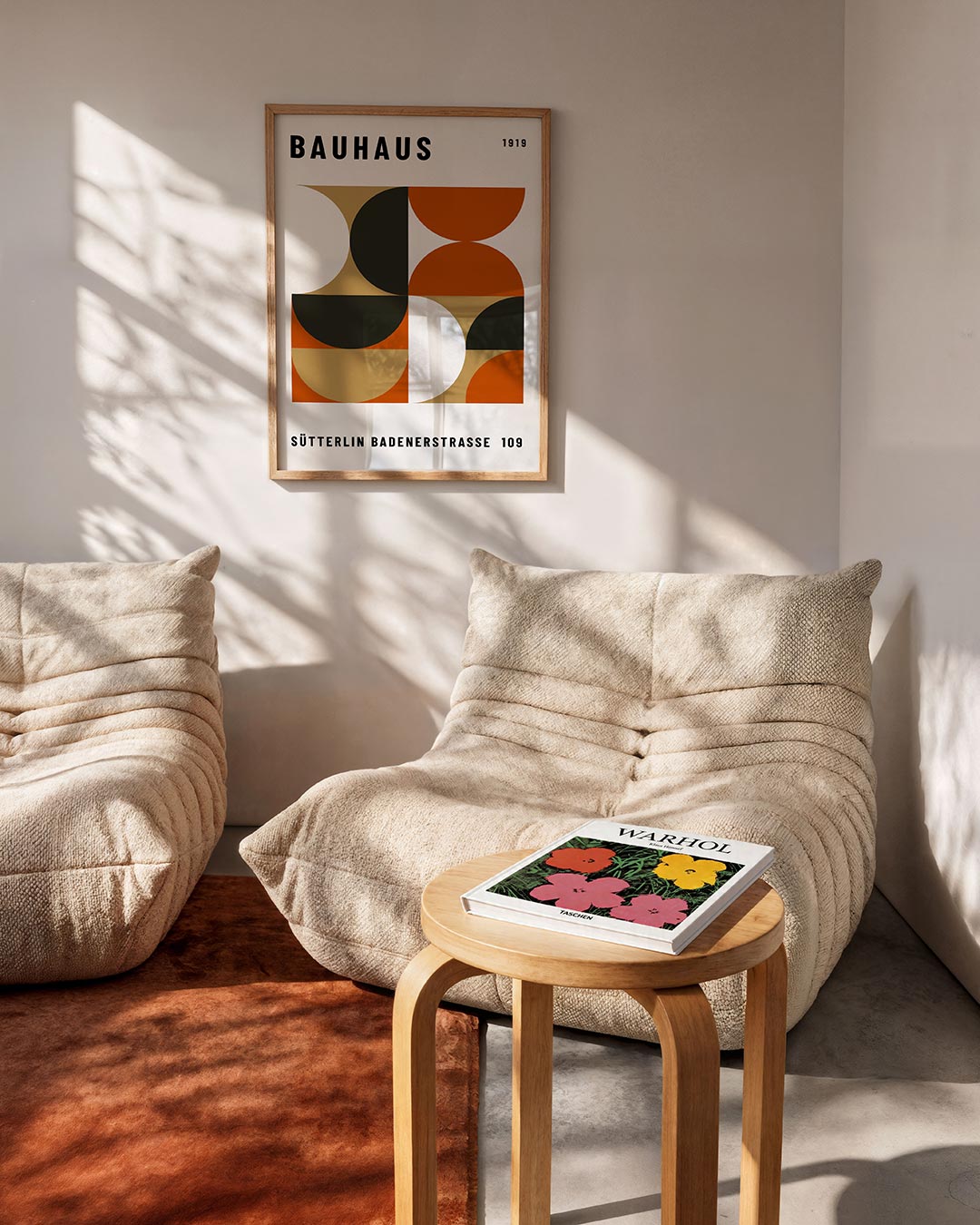 Vorm en kleur – geometrische Bauhaus poster in staand formaat