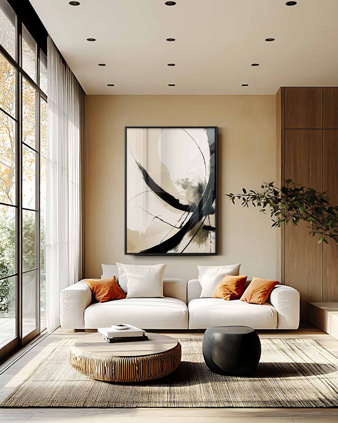 Elegante Bewegingen – staande wandkunst voor woonkamer of interieur