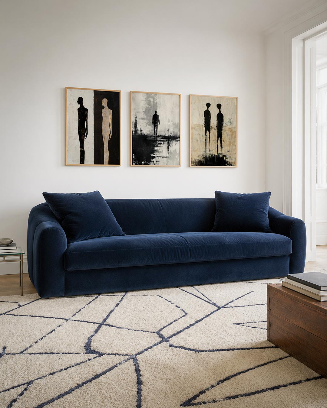Silhouet contrast posterset – tweede productweergave – twee figuren staan tegenover elkaar, gescheiden door een