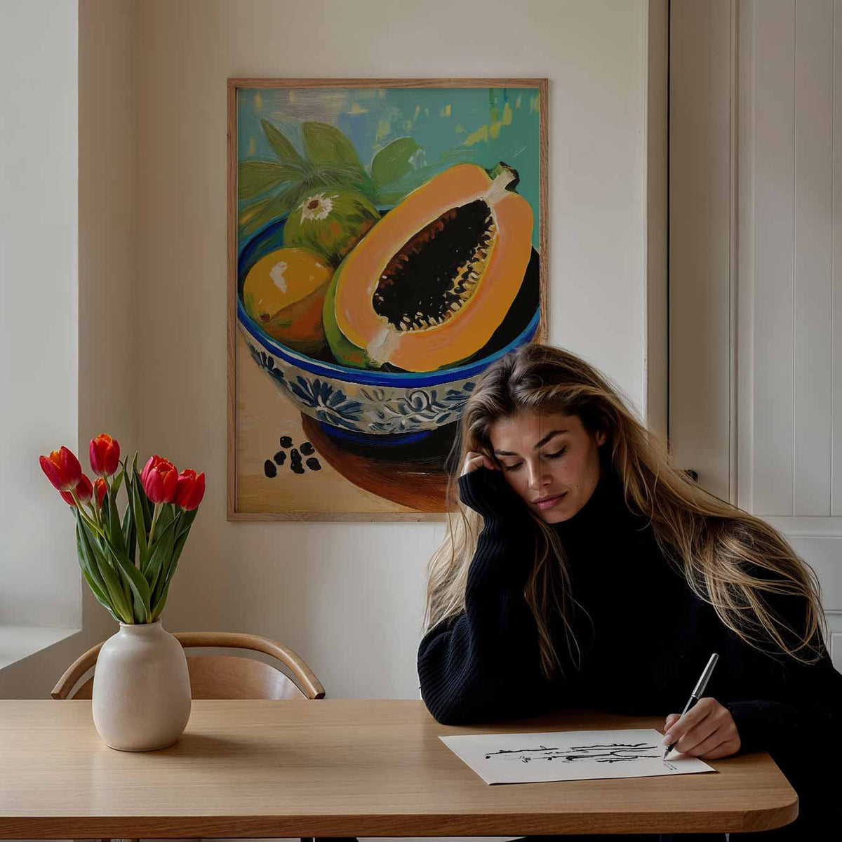 Tropisch Fruit Stilleven – keuken portret poster, afbeelding 7
