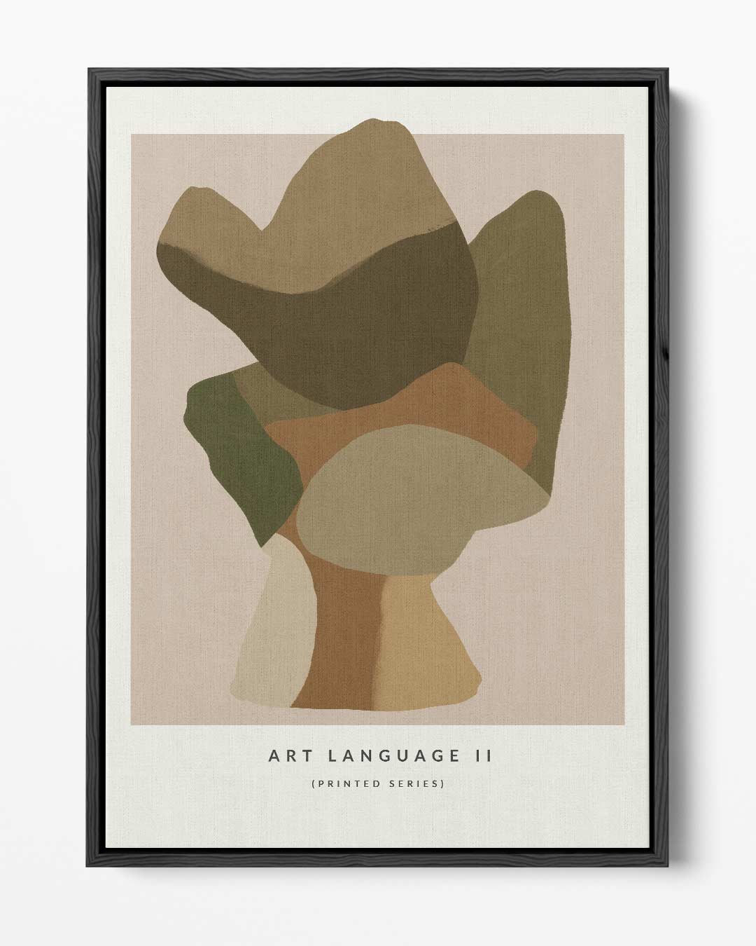 Abstracte Vormen in Aardetinten – portret kunstwerk als wanddecoratie