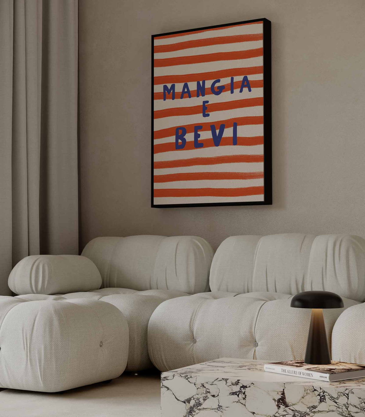 Mangia e Bevi – canvas kunstwerk als wanddecoratie