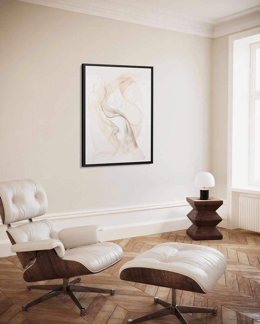 Vloeiende lijnen – staand wanddecoratie kunstwerk