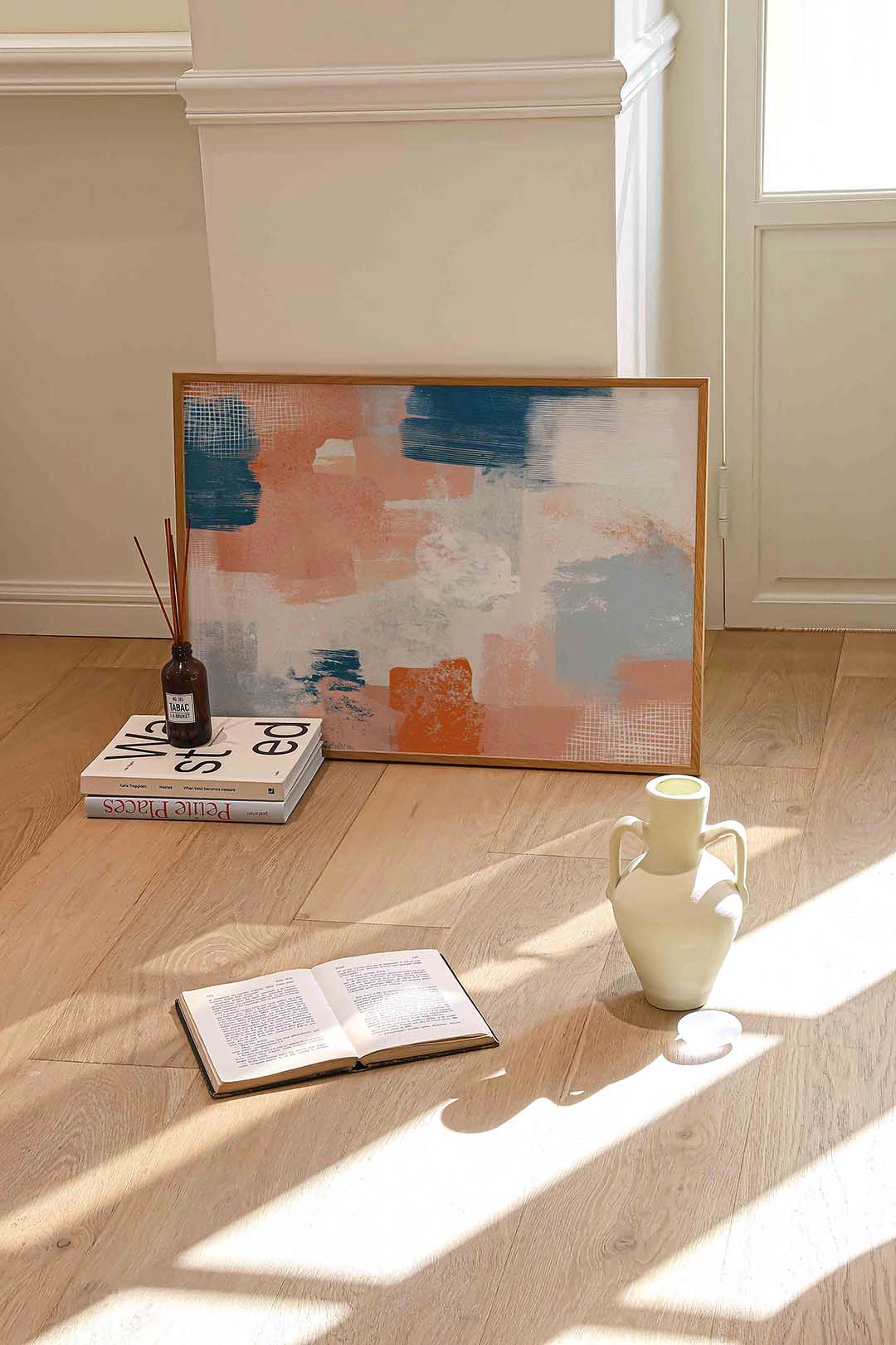 Abstracte vormen – liggende abstracte wanddecoratie van WallArtistic
