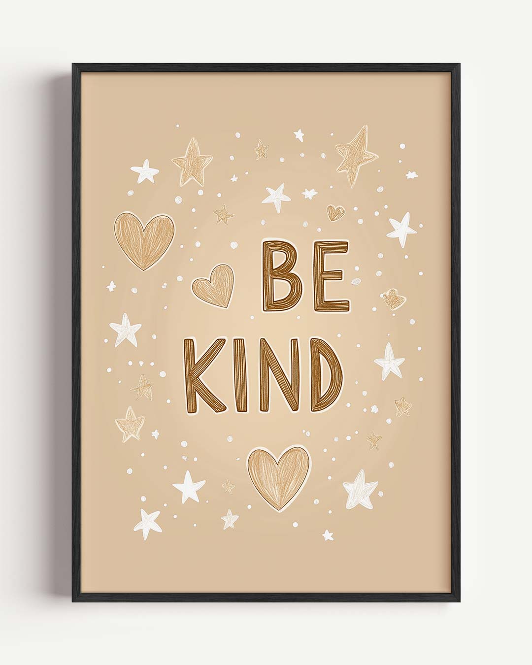 Be Kind Inspiratieposter – kids portret poster als wanddecoratie