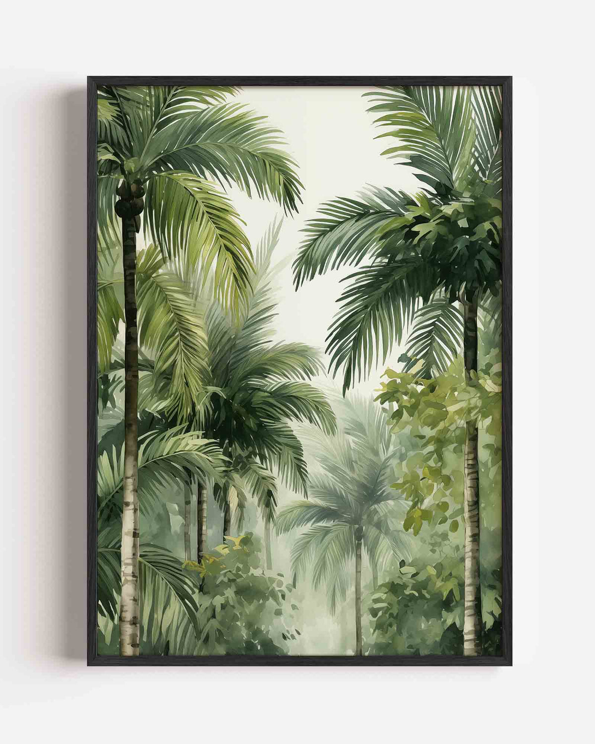 Palmbladeren en bomen – jungle portret poster als wanddecoratie