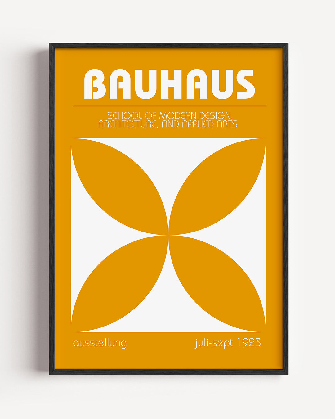 Vorm en balans – staande Bauhaus poster als wanddecoratie