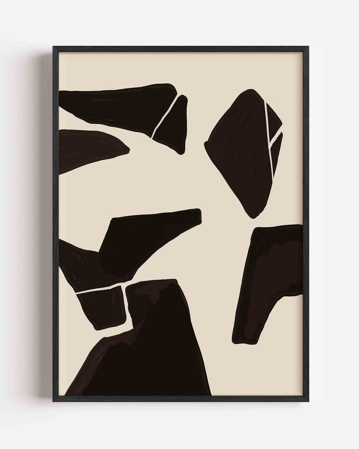 Abstracte vormen – hedendaagse illustratie portret poster als wanddecoratie