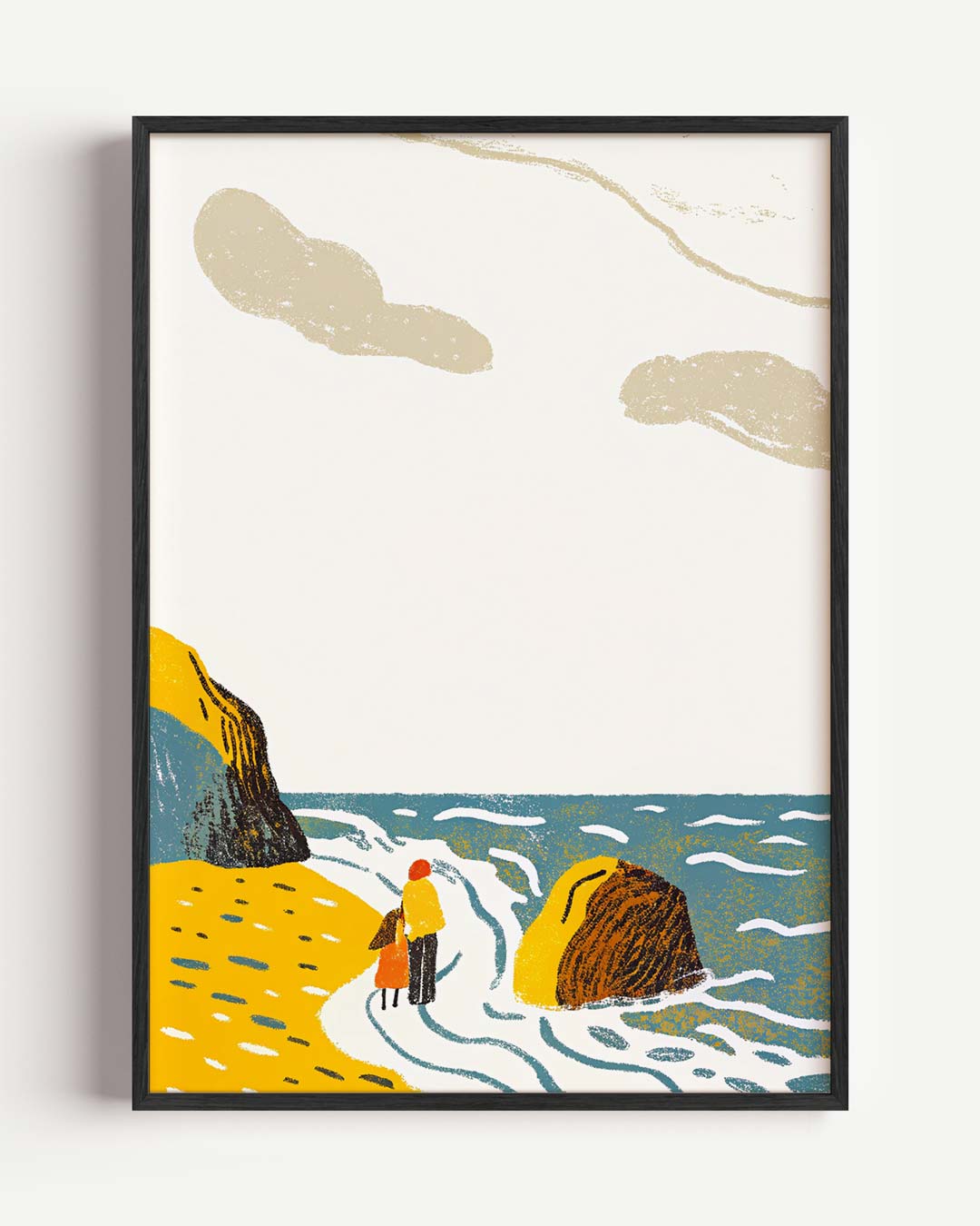 Wandelen Langs de Kust – zomer portret poster als wanddecoratie