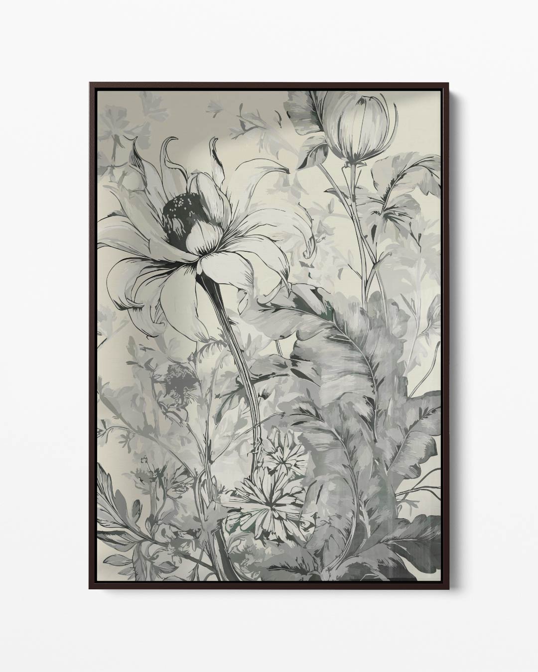 Botanische Bloemenpracht – portret kunstwerk als wanddecoratie