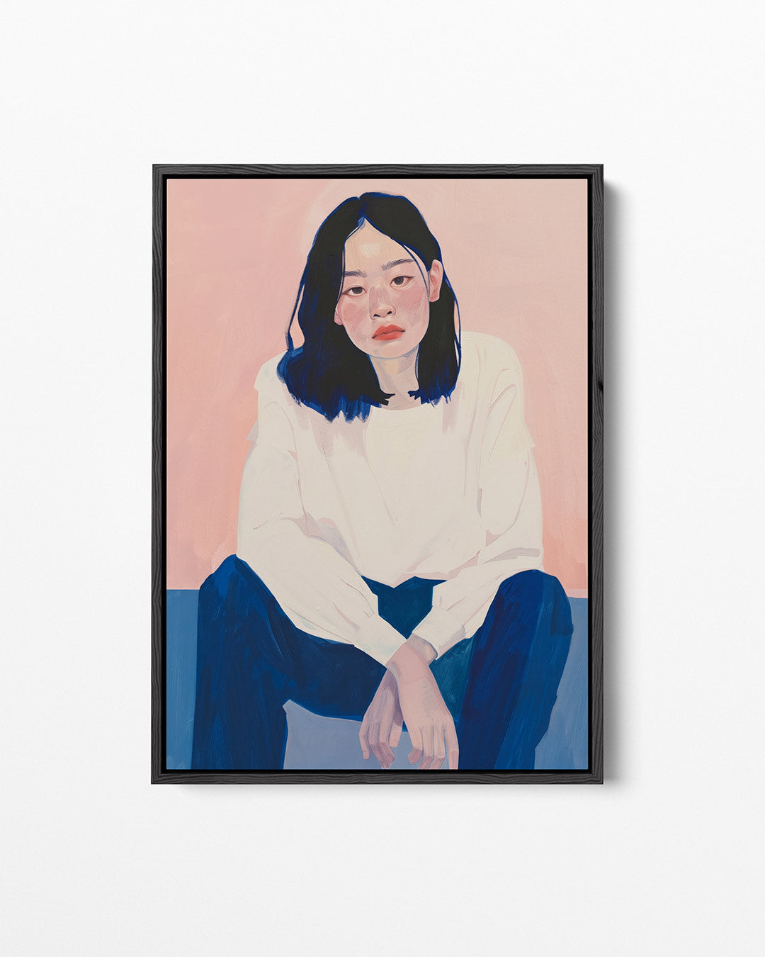 Portret in zachte tinten – staand wanddecoratie kunstwerk