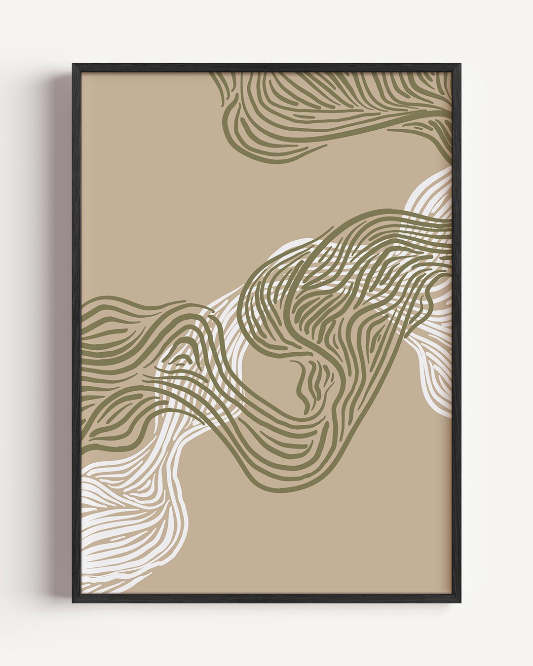 Organische Lijnenspel – abstracte portret poster als wanddecoratie