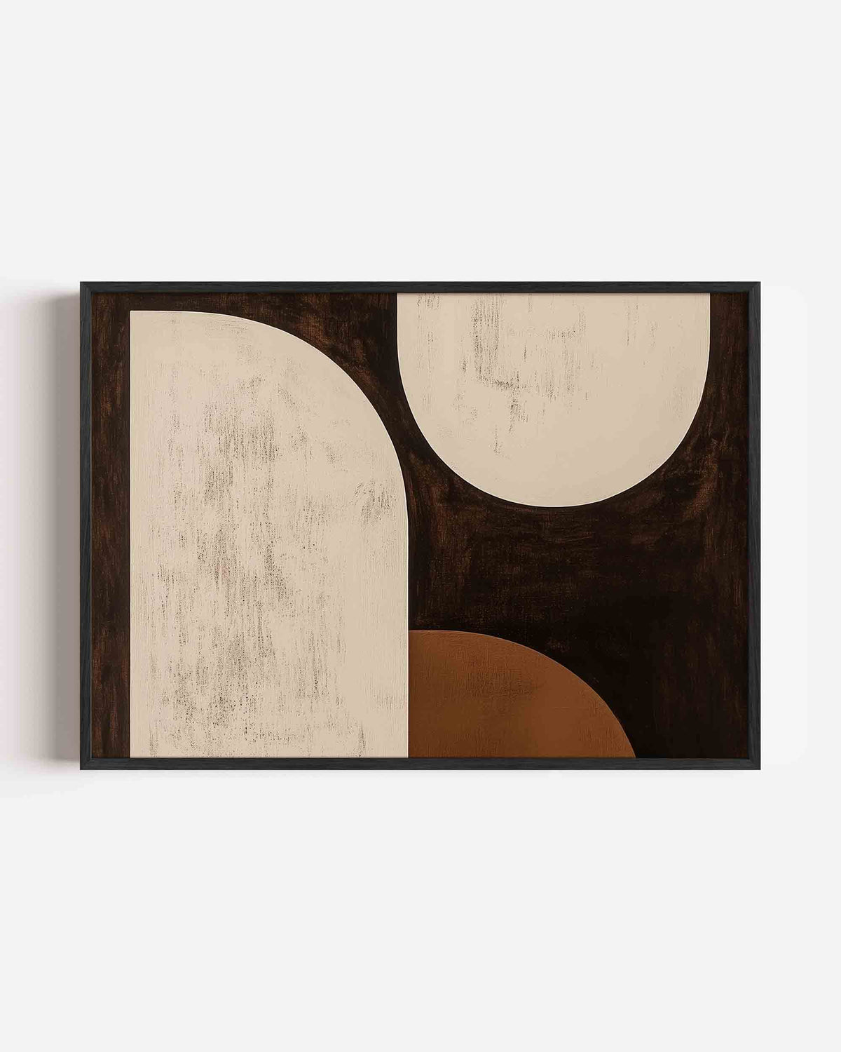 Abstracte vormen – hedendaagse illustratie poster in landscape formaat