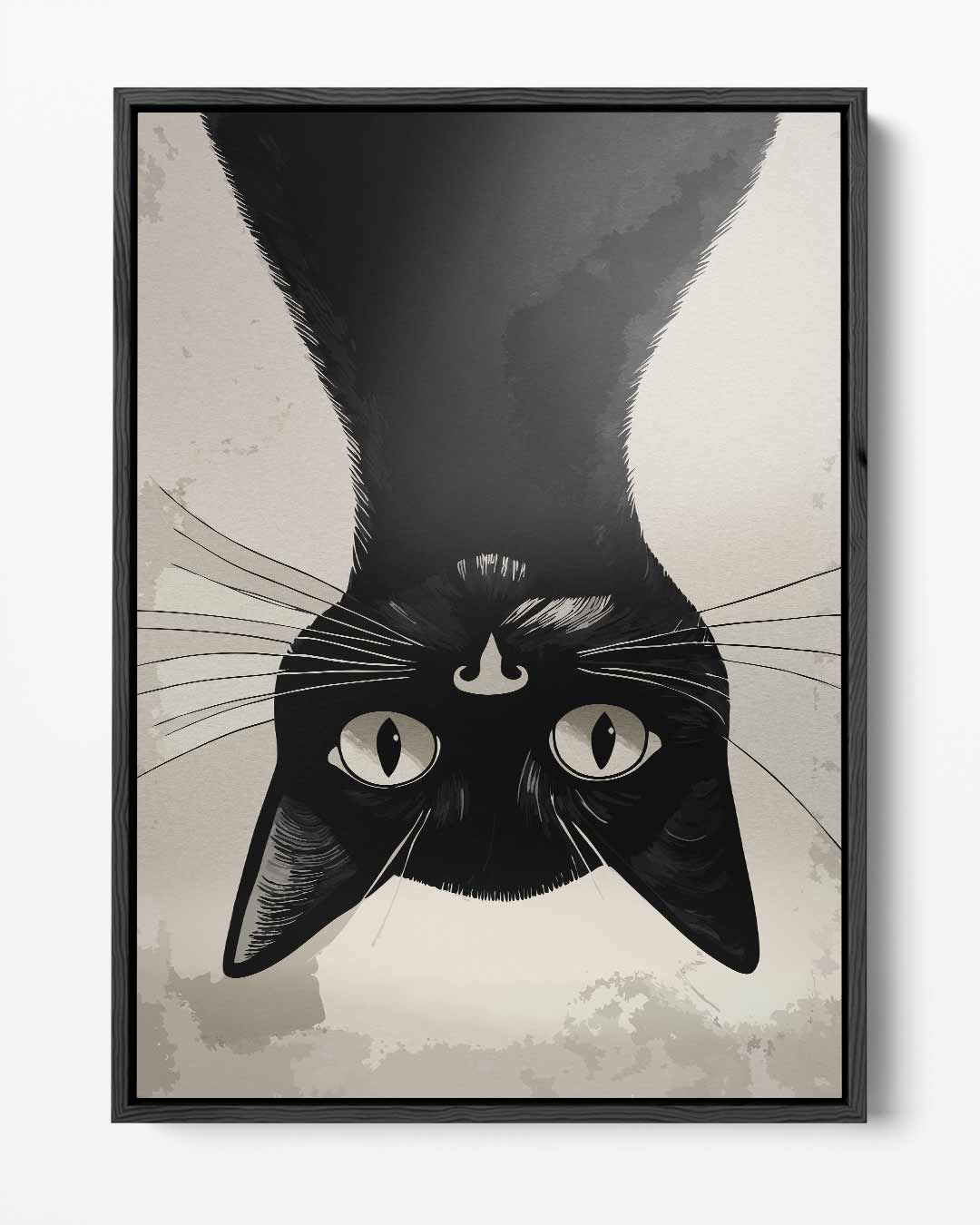 Omgekeerde Kat Verwondering – portret kunstwerk als wanddecoratie