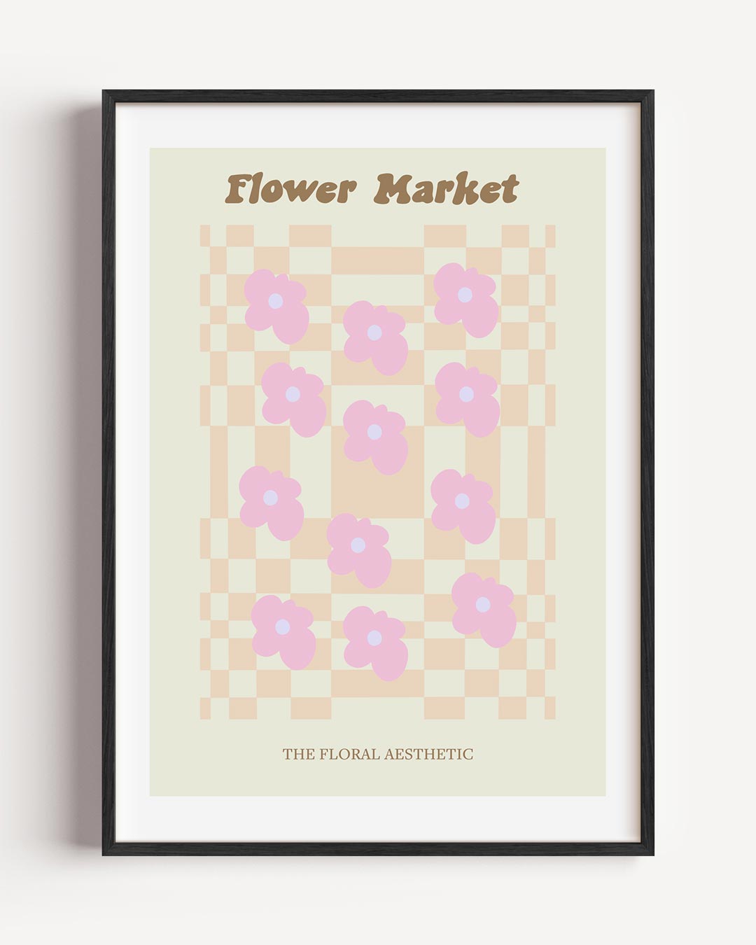 Vintage Bloemenmarkt – moderne portret poster als wanddecoratie