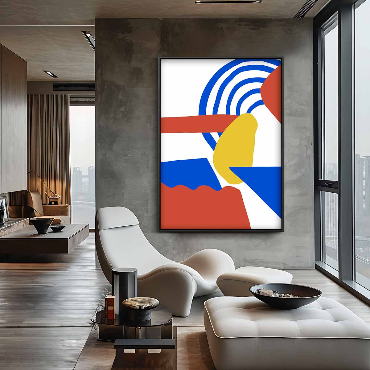 Kleurrijk Abstract Spel – canvas wanddecoratie in portret formaat