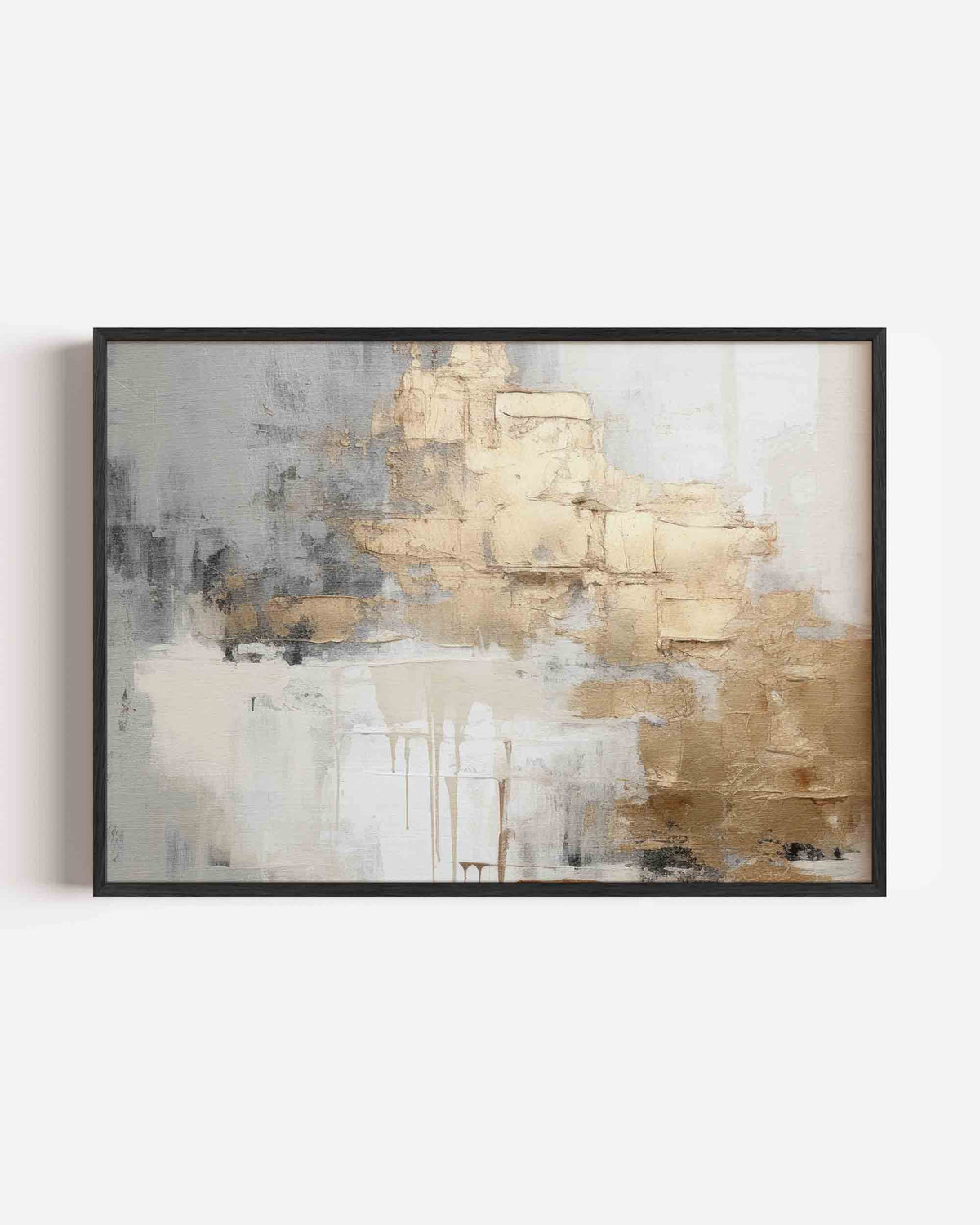 Abstracte beige en grijze textuur – abstracte landscape poster als wanddecoratie