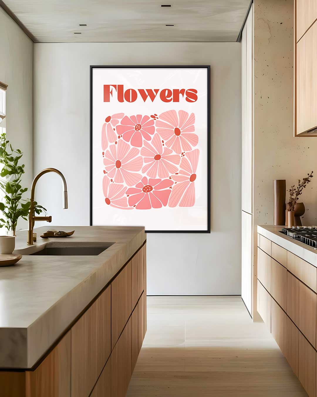 Bloemenpracht – modern portret kunstwerk van WallArtistic