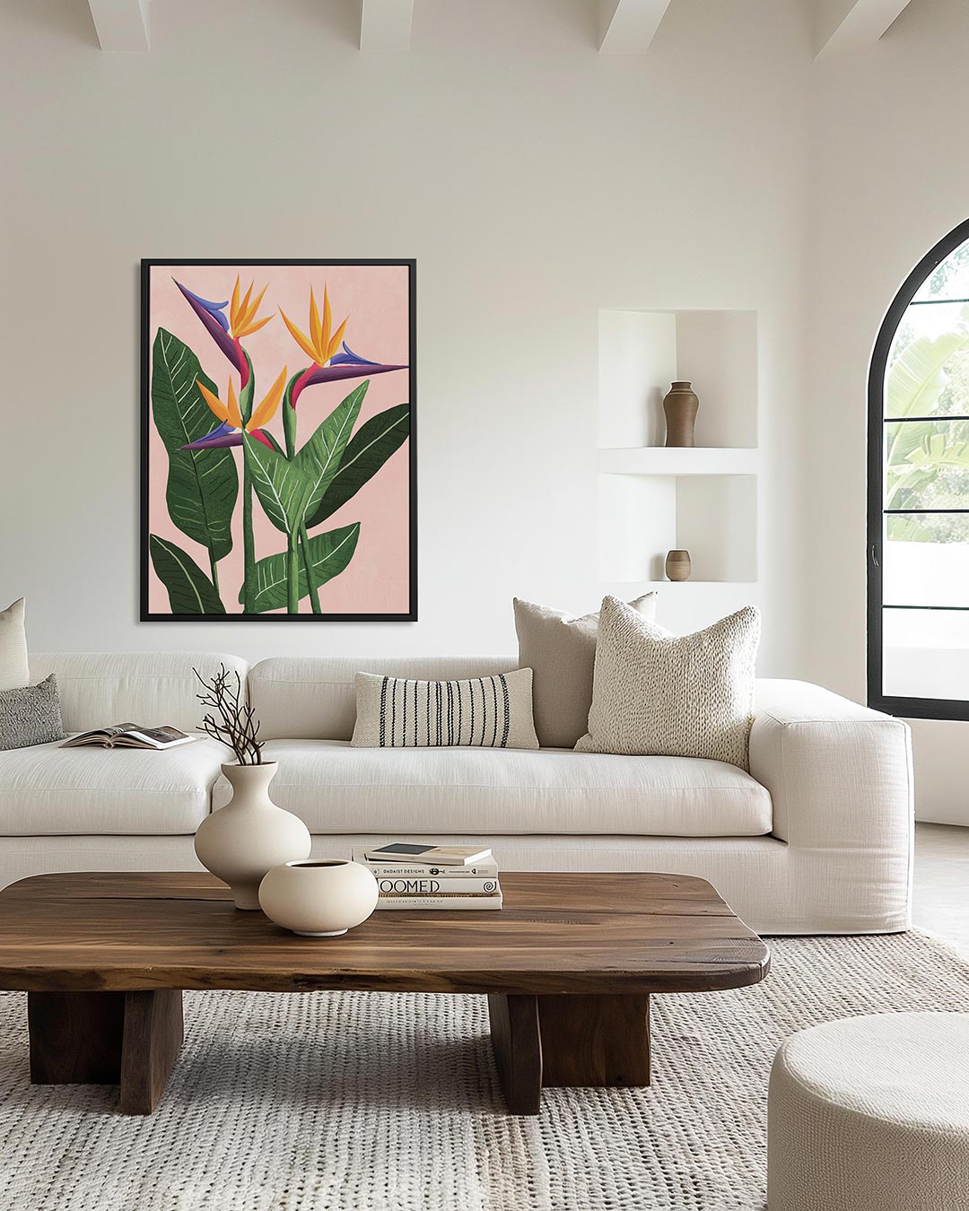Vrolijke bloemen – staand wanddecoratie kunstwerk