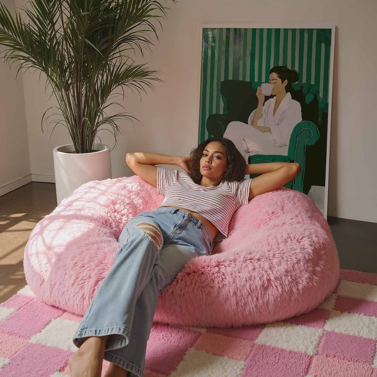 Relaxmoment Poster met Thee – zomerse wandkunst als portret poster