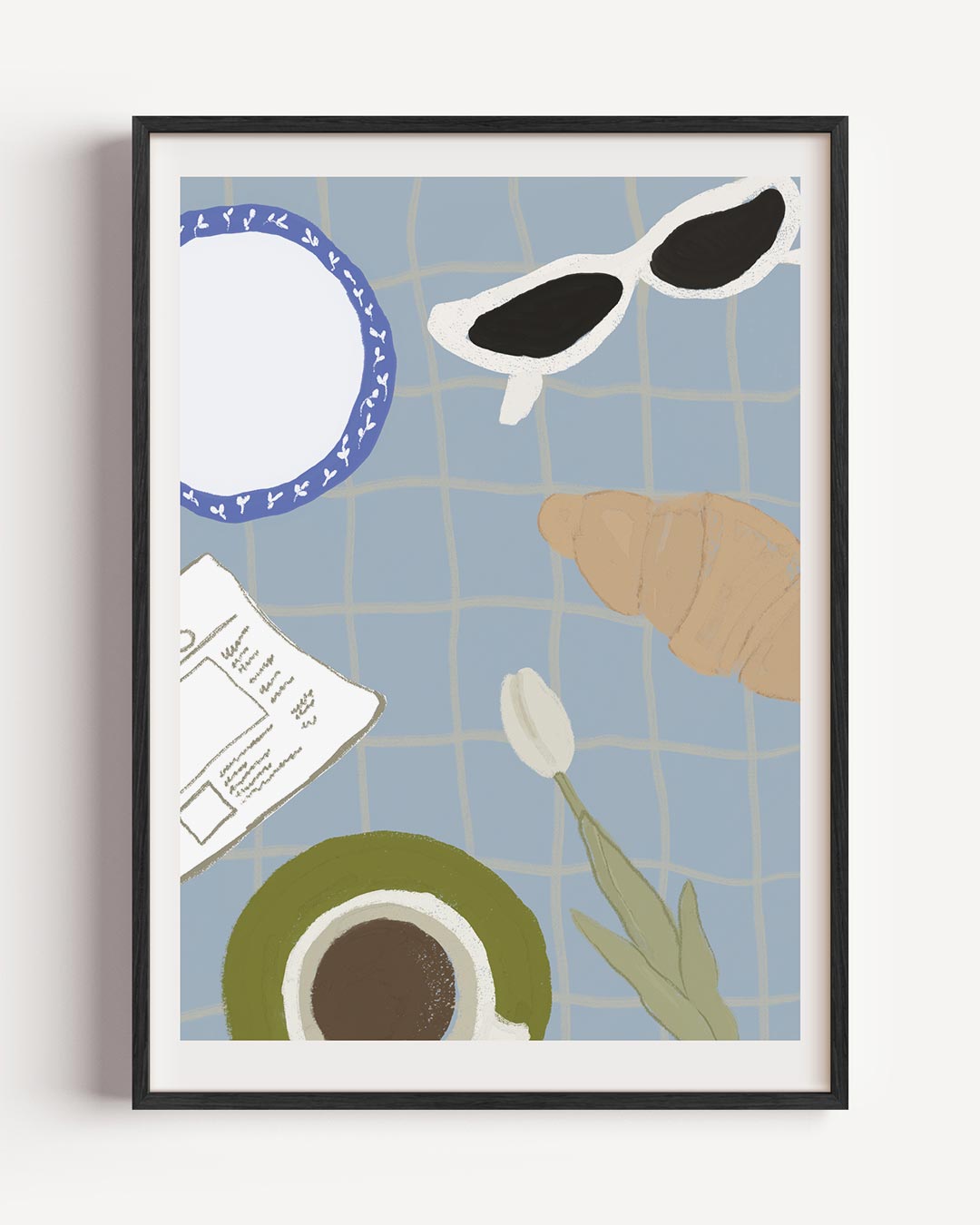 Mediterraans Picknickmoment – keuken portret poster als wanddecoratie
