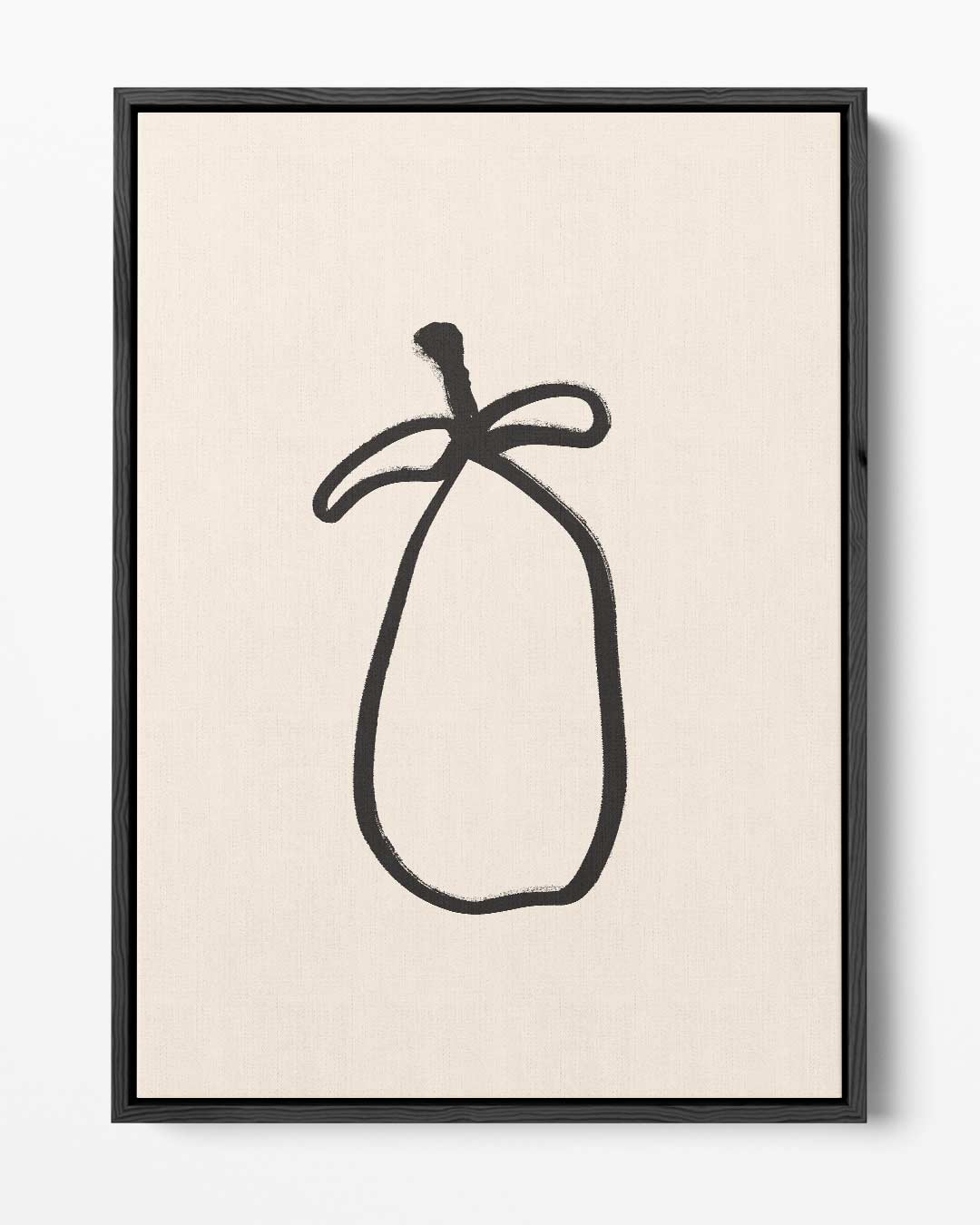 Minimalistisch Perentaart – portret kunstwerk als wanddecoratie