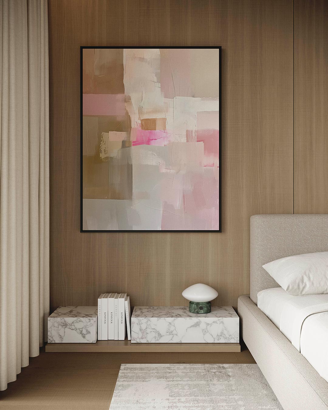 Zachte kleuren harmonie – staand wanddecoratie kunstwerk