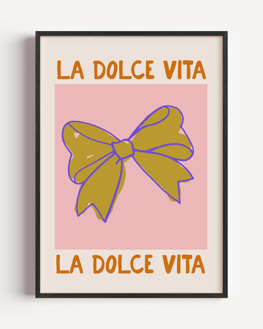 La Dolce Vita Strik – zomer portret poster als wanddecoratie