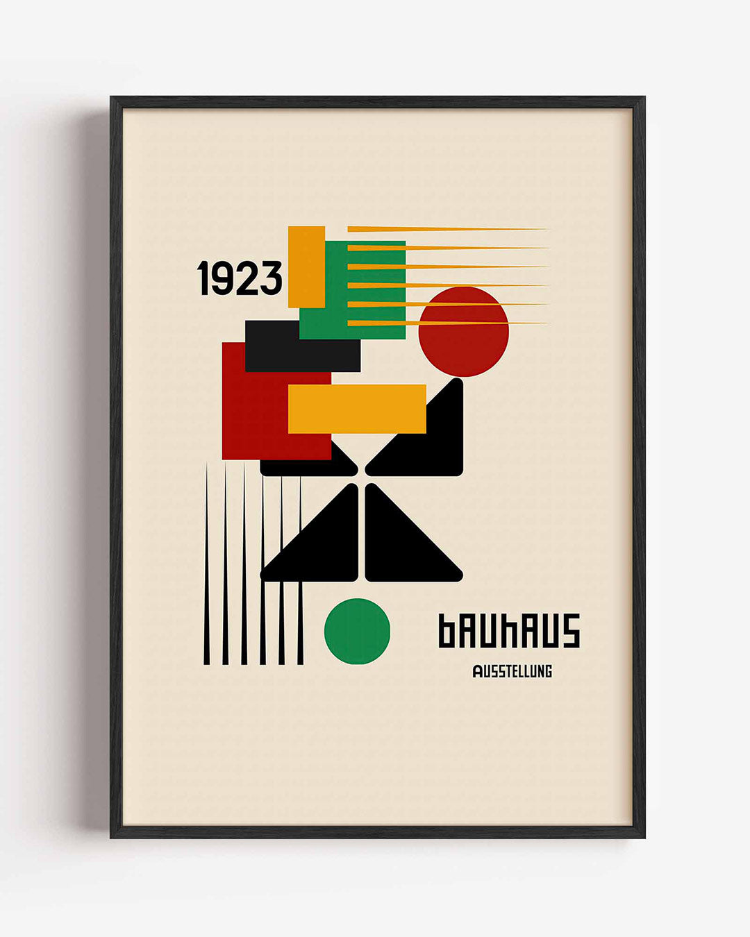 Vorm en kleur – staande Bauhaus poster als wanddecoratie