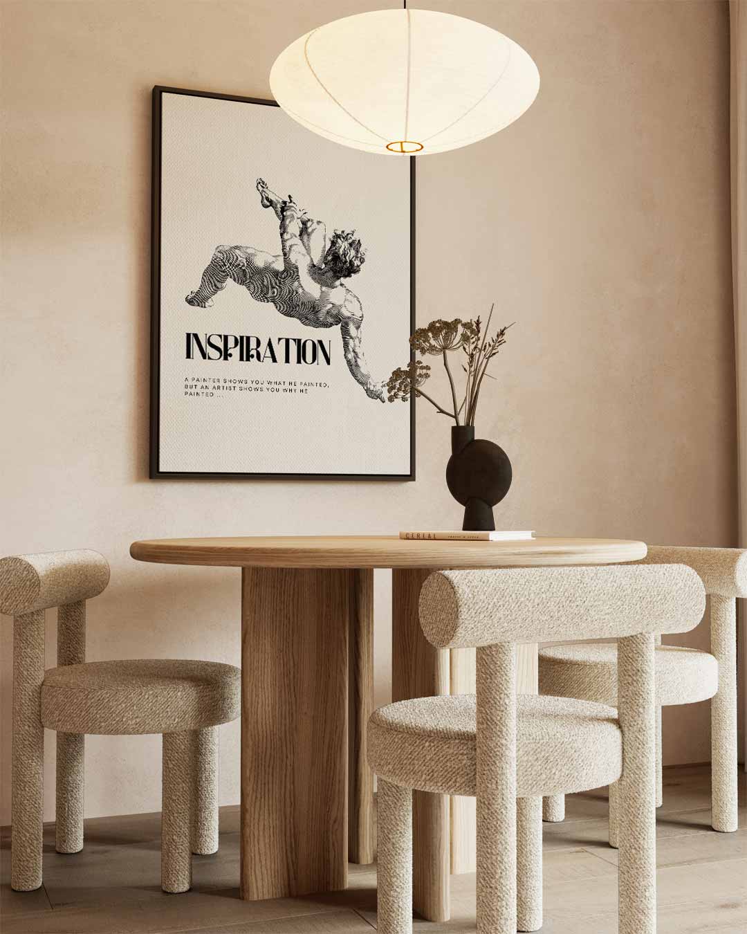 Inspirerende Kunstdruk – dibond wanddecoratie in staand formaat