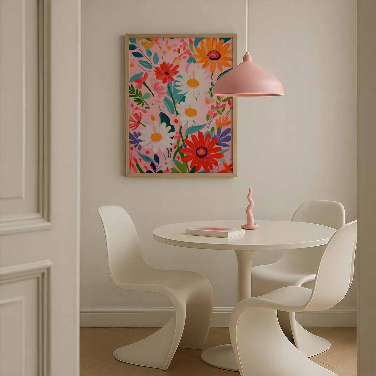 Bloemenpracht op Canvas – zomerse poster in staand formaat
